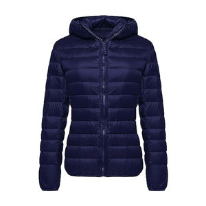 Haute qualité 100% Nylon femme duvet d'oie rembourrage épais coupe-vent bulle bouffant vers le bas plume veste femmes - Product Image 3