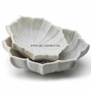 Heavy Duty Metal Chapado en oro Diseñador único Base Vajilla Tazón Mesa Mármol blanco Tazón de forma redonda para uso de fiesta de restaurante - Product Image 4