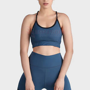 Soutien-gorge de sport pour femme de qualité supérieure, à maintien élevé, en matériau respirant Spandex/Polyester, options personnalisables pour l'entraînement en salle de sport - Product Image 6