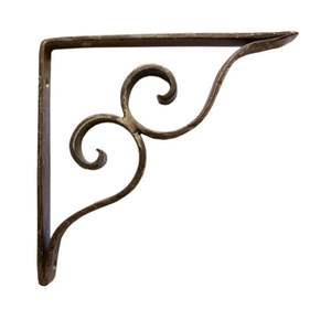 Soporte de estante de hierro clásico diseñado para casas tradicionales, cabañas rústicas e instalaciones de estantes de pared estilo granja - Product Image 2