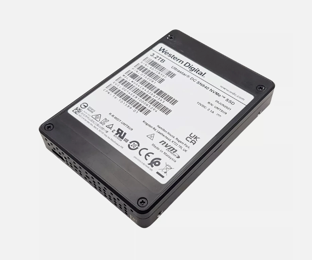 Enterprise SSD for Western Digital WUS4C6432DSP3X3 3.2TB DC SN840 (SFF 2.5in) U.2 PCIe-3.0 NVMe Server SSD