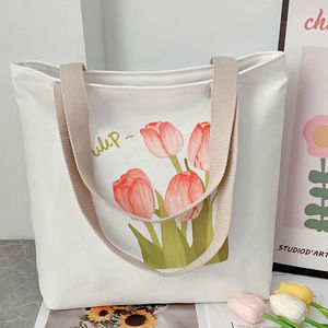 Sacs fourre-tout vierges en toile de coton de logo personnalisé de haute qualité avec logo imprimé personnalisé pour femmes - Product Image 4