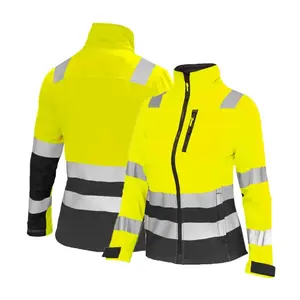 Veste de travail réfléchissante haute visibilité 3M pour hommes fourniture en usine Softshell Construction sécurité vêtements de travail toile hiver - Product Image 1