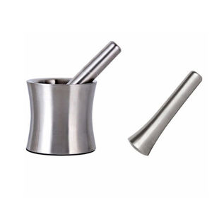 Aluminium Metal Mortar Pot Mortar Pestle <b>Set</b> Polished - Product Image 2