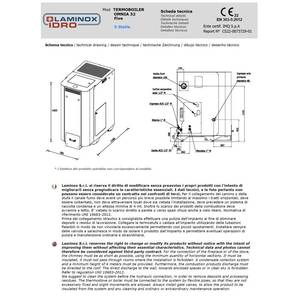 Chaudière à granulés hydro Laminox Termoboiler Omnia Five 32 pour chauffage domestique avec 32 kW ACS, compatible WiFi, classe A+ étoiles - Product Image 2
