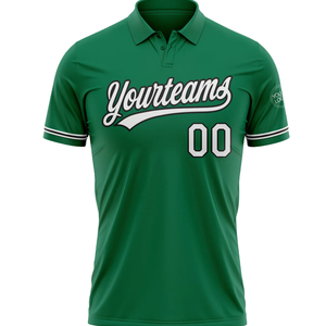 Camiseta Polo Sublimada Verde Personalizada con Nombre y Número, Ropa Deportiva Personalizada, Camisetas de Equipo Personalizadas - Product Image 3