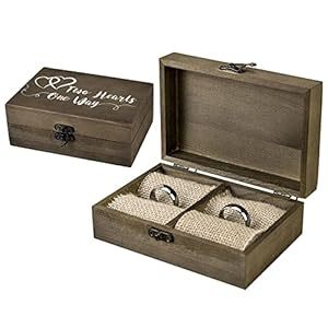 Boîte à bagues recyclable en forme de coeur en relief en bois de noyer noir massif nouveau matériau boîte d'emballage de bijoux cadeau - Product Image 3