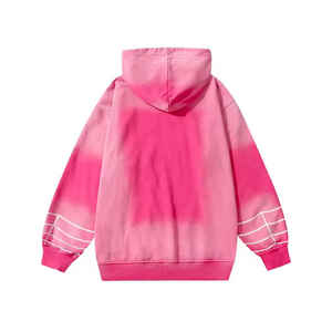 Sweat à capuche surdimensionné 100% coton délavé à l'acide avec fermeture éclair vintage - Product Image 4