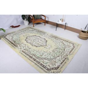 Alfombra Turca Grande de 5.3x8.6 pies (162x263 cm), Alfombra Vintage Verde Ombré - Product Image 2