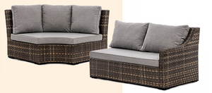 Ensemble de canapés en poly rotin PRSF-AT V2 pour loisirs en plein air, mobilier polyvalent pour villa, salon, appartement, hôtel, salles à manger - Product Image 2