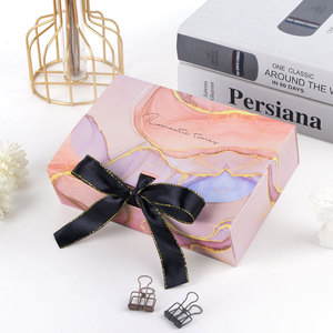 Boîte cadeau en marbre écharpe boîte cadeau avancée fête d'anniversaire mariage célébration vacances décoration boîte d'emballage - Product Image 4