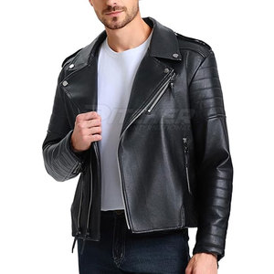 แจ็กเก็ตหนังวัวของผู้ชายทันสมัยมีซิปมีกระเป๋ามีฮู้ดดีไซน์ให้น้ำหนักเบากันลมสำหรับฤดูหนาวสวมใส่ได้ทุกฤดู - Product Image 3
