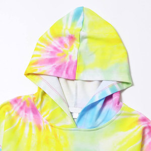 Conjunto de Sudadera con capucha unisex Tie Dye, Jersey cómodo, conjunto de pantalones de chándal con bordado de impresión de logotipo personalizado y opciones de etiqueta privada - Product Image 3