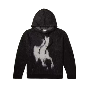 Proveedor OEM, suéter de punto suave, entrega rápida, sudadera con capucha de mohair a rayas para hombre, venta al por mayor, ropa de calle de moda, suéter de punto cálido, envío rápido - Product Image 1