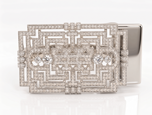 Luxury Art Deco Diamond Belt Buckle Gold Plated Geometric <b>Labyrinth</b> Men's High End <b>Jewelry</b> Natural and Lab Grown Diamonds - Product Image 2