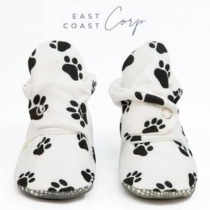 Botines de bebé de muselina de algodón orgánico hasta el tobillo, zapatillas de invierno de estilo occidental para recién nacidos, cierre de calcetín infantil para niño y niña - Product Image 1