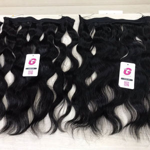 Extension Halo couleur naturelle cuticules alignés cheveux vierges vente en gros du Vietnam - Product Image 1