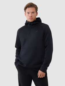 Sweat à capuche élégant à manches imprimées Coupe décontractée avec logo sur le devant Sweat à capuche Slim Fit de couleur noire d'hiver - Product Image 2