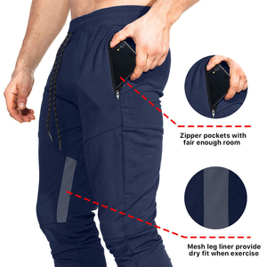 High Quality Trendy Men's <b>Slim</b> Fit Fleece <b>Jogger</b> Pants Casual Elastic Waist Mid Closure Custom Colors for Winter - Product Image 6