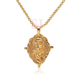 Meilleures ventes Collier à pendentif en argent sterling 925 gravé de style vintage pour femmes et filles Bijoux de mode - Product Image 1