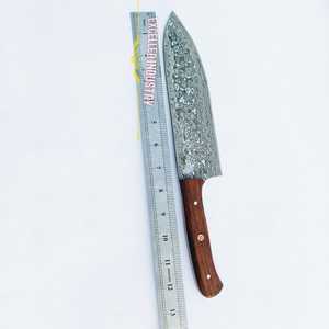 มีดเชฟเหล็กดามัสกัสทำด้วยมือด้ามไม้มีดญี่ปุ่นพร้อมฝาครอบหนัง - Product Image 5