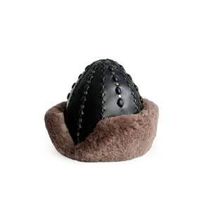 Anatolia Ertugrul Gazi Cuir Véritable Börk Noir - Product Image 6