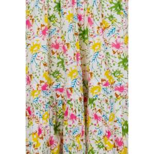 Robe Courte Décontractée à Manches Courtes et Imprimé Floral Multicolore en Coton 100% sans Col avec Ceinture pour Femme – Vente en Gros pour l'Automne - Product Image 5