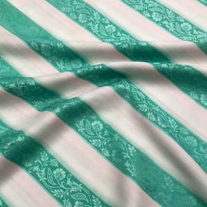 Nueva Tela Jacquard a Rayas con Textura Suave de Satén en 10 Elegantes Colores para Uso en Moda y Decoración del Hogar - Product Image 1