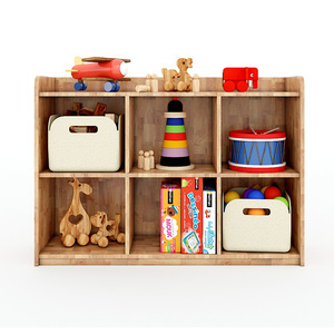 KGS005 Scandinavian Design Modern School Furniture Kindergarten Cabinet with <b>6</b> <b>Drawers</b> Natural Rubber Wood Trim for Living Room - Product Image 1