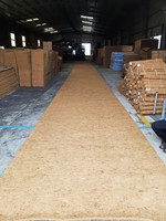 Tapis de porte extérieur épais en fibre de coco naturelle vietnamienne, non peint, brun uni, vente en gros