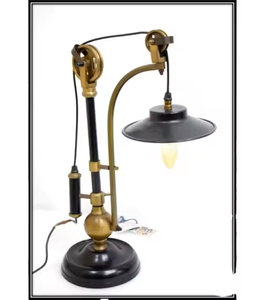 โคมไฟตั้งพื้นทรงกลมสไตล์โบราณสุดหรู สำหรับบ้านและสำนักงาน ทำจากทองเหลืองและอะลูมิเนียม ขนาดกลาง เพื่อการตกแต่งภายในที่สวยงาม - Product Image 1