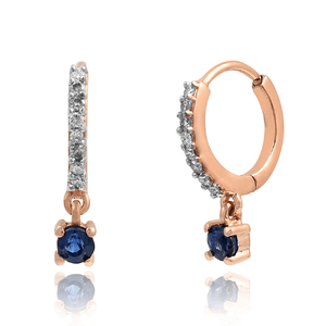 Proveedor de joyería de alta calidad, aretes de aro de plata de ley 925 con zafiro, circonita cúbica y múltiples piedras preciosas para mujer - Product Image 1