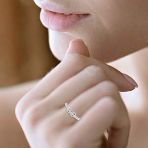 Rikhava Custom-Made Fine VVS IGI Moissanite <b>Diamond</b> <b>Wedding</b> Engagement Rings Minimalist Unique Designs for White Gold - Product Image 5