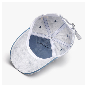 Casquette en jean confortable pour homme, en coton délavé, style décontracté, ajustable, pour l'extérieur, couleur personnalisable, bonne qualité, vente en gros - Product Image 5