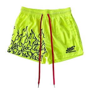 High Quality Custom Logo Men's Canvas Running Shorts Elastic Waist Quick Dry Breathable Waterproof <b>Athletic</b> Sports Summer Bulk - Product Image 3