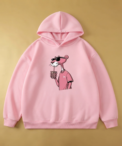 Oversized Neutral <b>Aesthetic</b> Women Hoodies Minimalist Custom Print Oversized Fleece Sweatshirt Trendy Casual <b>Tops</b> Private Label - Product Image 5