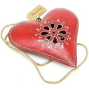 Etoile à suspendre en métal incurvé et petite cloche rouge décorée de motifs de Noël à accrocher pour décorer votre maison - Product Image 2