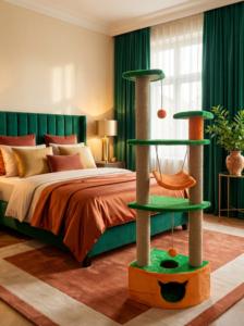 Poste rascador de esquina Amistar de alta calidad con columpio para gatos de todos los tamaños - Product Image 2