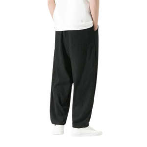 Pantalones Casuales de Lino y Algodón para Hombre, Transpirables, Antiarrugas, de Corte Holgado, para Uso Diario en Verano - Product Image 2