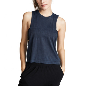 2025 Nueva camiseta sin mangas de gimnasio para mujer, venta al por mayor de talla grande, tela tejida transpirable de alto rendimiento, Top de moda para mujer - Product Image 1