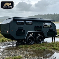 Caravane de camping avec salle de bain, grande caravane tout-terrain pour le camping familial et les voyages en véhicule tout-terrain