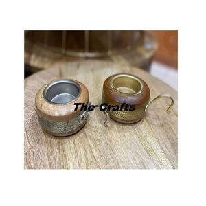 Set Of Two Different Size Mabkhars In Wooden And Mop Work Bakhoor <b>Burner</b> Mubkhar At Reasonable Prices - Product Image 4