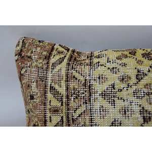 Vintage Floral Kantha Wool <b>Pillow</b> 16x48 Inch Beige Patterned Cushion Woven Technics - Product Image 2
