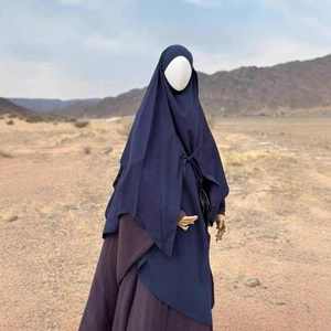 Haute qualité Thobe / Thawb 2025 une pièce Jilbab prière musulmane Abaya robe au-dessus Khimar Abaya vêtements traditionnels musulmans - Product Image 4