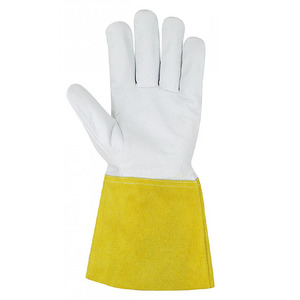 High Quality Factory Supplied BBQ and Welding Gloves Heat & <b>Fire</b> Resistant with Cheap <b>Price</b> Made of Leather - Product Image 3