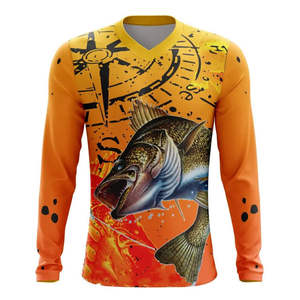 Camisas de pesca ligeras para hombre, ropa de pesca de manga larga con estampado de sublimación de diseño personalizado, ropa de pesca cómoda - Product Image 1