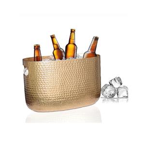 Cubo enfriador de vino de aluminio pulido, acabado reflectante de lujo, mejora la experiencia de servicio de vino disponible - Product Image 1