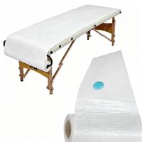 Rouleau de drap médical jetable en papier crépon, housse de table d'examen, de table de massage, de table de spa, imperméable en PE pour hôpital