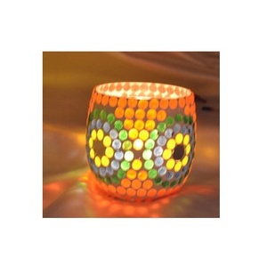Support de lumière en T en mosaïque de différentes couleurs, bougies décoratives à thème, vente en gros, bougie colorée bon marché, divers modèles - Product Image 2