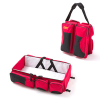 Lit pliant pour bébé à la mode Sac portable à une épaule Multifonction Grande capacité pour les voyages en famille et les soins du bébé